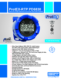 Thumbnail of document Data Sheet - PD6830 ProtEX-RTP Explosion-Proof Pulse Input Flow Rate/Totalizer